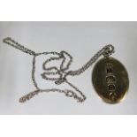 A silver chain & hallmarked pendant 37.4g