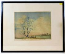 A framed lithograph after Alice Barnwell titled Th