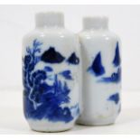 A 19thC. Chinese porcelain scent bottle, crack to