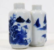 A 19thC. Chinese porcelain scent bottle, crack to