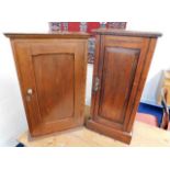 A c.1900 mahogany pot cupboard & one other cabinet