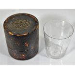 A Victorian boxed medicine glass