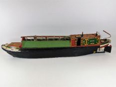 A scratch built model long boat 39.5in long x 8in