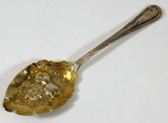 A silver grapefruit spoon with gilded bowl 22.6g