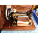 An antique Singer sewing machine