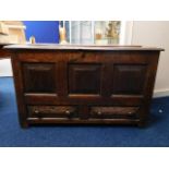 An 18thC. oak coffer