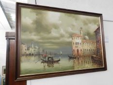 A Venetian oil on canvas signed I. Costello
