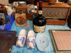 A Courvoisier shop display brandy bottle, a pair o