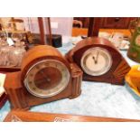 Two art deco mantle clocks