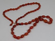 Two Victorian carnelian necklaces