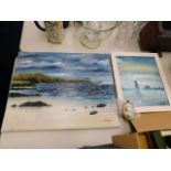 Three paintings by artist Jim Frost