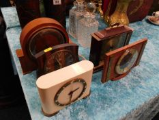 Five mantle clocks