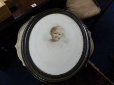 A 19thC. framed picture of child