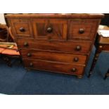 A 19thC. Scottish mahogany chest of drawers