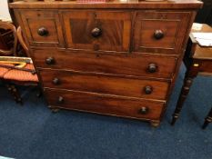 A 19thC. Scottish mahogany chest of drawers