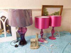 Four modern lamps