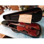 A cased Maidstone violin