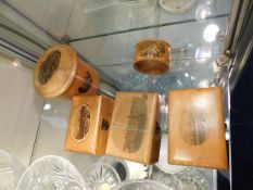 Five pieces of Mauchline ware