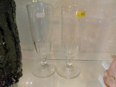 A pair of 19thC. ale glasses