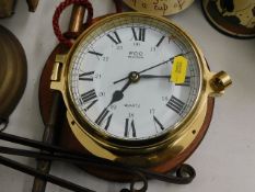 A brass ships style wall clock