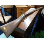 A 19thC. percussion musket peasant gun