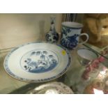 Four 18thC. Chinese porcelain items, all with faul