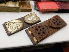 Two decorative book stands