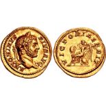 Caracalla. AD 198-217. AV Aureus (20mm, 7.46 g, 6h). Rome mint. Struck AD 210-211. ANTONINVS PIVS