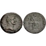 EGYPT, Alexandria. Trajan. AD 98-117. Æ Drachm (36mm, 27.87 g, 12h). Dated RY 12 (AD 108/109).