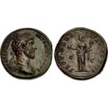 Marcus Aurelius. AD 161-180. Æ Sestertius (33mm, 31.27 g, 6h). Rome mint. Struck AD 161. IMP CΛES