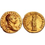 Trajan. AD 98-117. AV Aureus (19mm, 7.29 g, 6h). Rome mint. Struck circa AD 108-110. IMP TRAIANO AVG