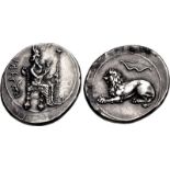 CILICIA, Tarsos. Mazaios. Satrap of Cilicia, 361/0-334 BC. AR Stater (23mm, 10.88 g, 3h). Crowned
