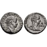 EGYPT, Alexandria. Nero, with Poppaea. AD 54-68. BI Tetradrachm (23mm, 13.45 g, 12h). Dated RY 9 (AD