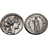 Moneyer issues of Imperatorial Rome. Man. Acilius Glabrio. 49 BC. AR Denarius (19mm, 3.92 g, 7h).