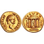 Vespasian. AD 69-79. AV Aureus (20mm, 7.09 g, 1h). Rome mint. Struck AD 73. IMP CAES VESP AVG CEN,