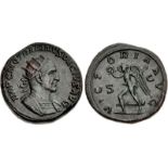 Trajan Decius. AD 249-251. Æ Double Sestertius (37mm, 44.62 g, 12h). Rome mint, 5th officina. 2nd-