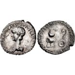 Nero. As Caesar, AD 50-54. AR Denarius (18.5mm, 3.52 g, 8h). Rome mint. Struck under Claudius, AD