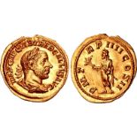 Trebonianus Gallus. AD 251-253. AV Aureus (20mm, 3.99 g, 12h). Rome mint, 4th officina. 5th