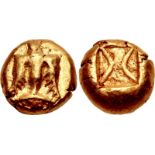 IONIA, Uncertain. Circa 600-550 BC. EL Hekte – Sixth Stater(?) (8.5mm, 2.07 g). Uncertain