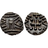 ANGLO-SAXON, Continental Sceattas. Circa 690/5-710. AR Sceatt (10.5mm, 0.72 g, 9h). Series D, type