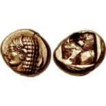 IONIA, Phokaia. Circa 521-478 BC. EL Hekte – Sixth Stater (10.5mm, 2.56 g). Head of female left,