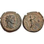 Domitius Domitianus. Usurper, AD 297-298. BI Octodrachm (24mm, 11.91 g, 12h). Alexandria mint. Dated