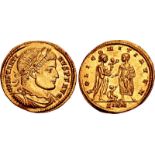 Constantine I. AD 307/310-337. AV Solidus (20mm, 4.65 g, 6h). Sirmium mint. CONSTANTI NVS P F AVG,