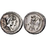 Moneyer issues of Imperatorial Rome. Mn. Cordius Rufus. 46 BC. AR Denarius (19mm, 4.05 g, 6h).