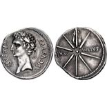 Augustus. 27 BC-AD 14. AR Denarius (20mm, 3.81 g, 5h). Uncertain Spanish mint (Colonia