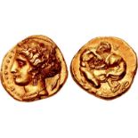 SICILY, Syracuse. Dionysios I. 405-367 BC. AV 100 Litrai – Double Dekadrachm (15mm, 5.77 g, 2h).