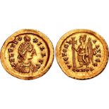 Licinia Eudoxia. Augusta, circa AD 439-490. AV Solidus (22mm, 4.47 g, 6h). Constantinople mint.