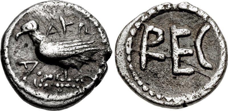 BRUTTIUM and SICILY, Rhegion and Akragas. Joint issue, circa 480-474 or 463/2-462/1 BC. AR