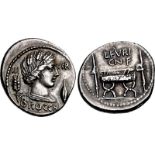 L. Furius Cn.f. Brocchus. 63 BC. AR Denarius (18mm, 3.87 g, 5h). Rome mint. Draped bust of Ceres