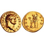 Titus. As Caesar, AD 69-79. AV Aureus (19mm, 7.15 g, 6h). Rome mint. Struck under Vespasian, AD 72-